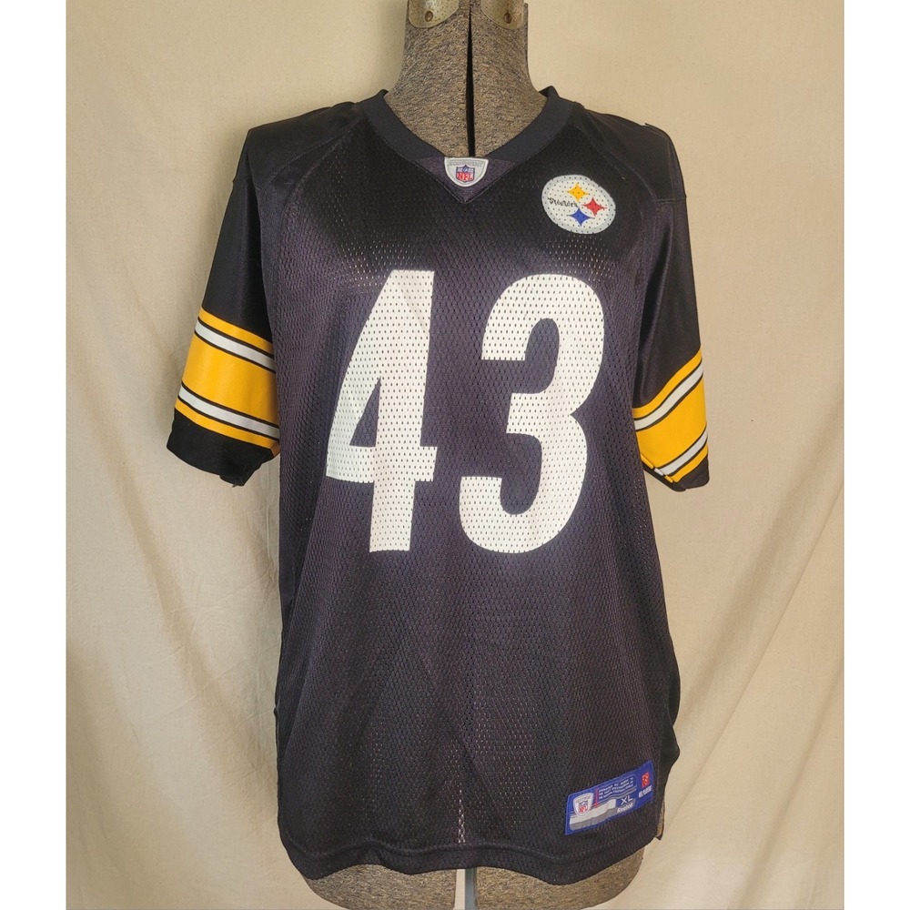 Steelers Size XL YOUTH OR ADULT SMALL Number 43 Palamalu Jersey Shirt Reebok